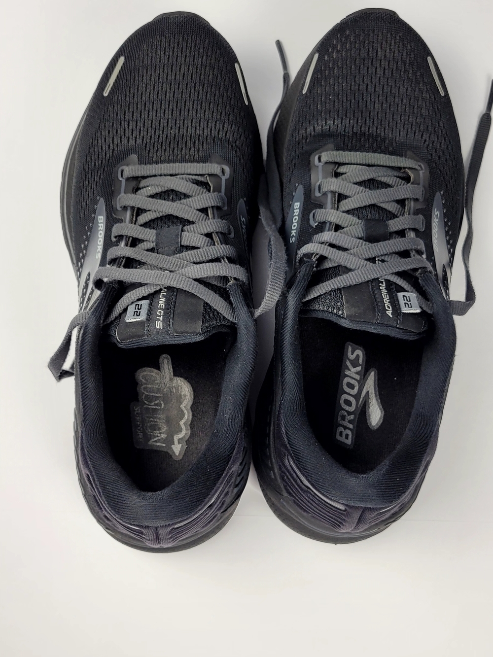 “Brooks Adrenaline GTS 22 Black Running Shoes Women’s Size 9B” - Picture 4 of 7
